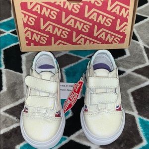 Vans 🌈 sparkle 🔥 Size 4.5 baby girl shoes